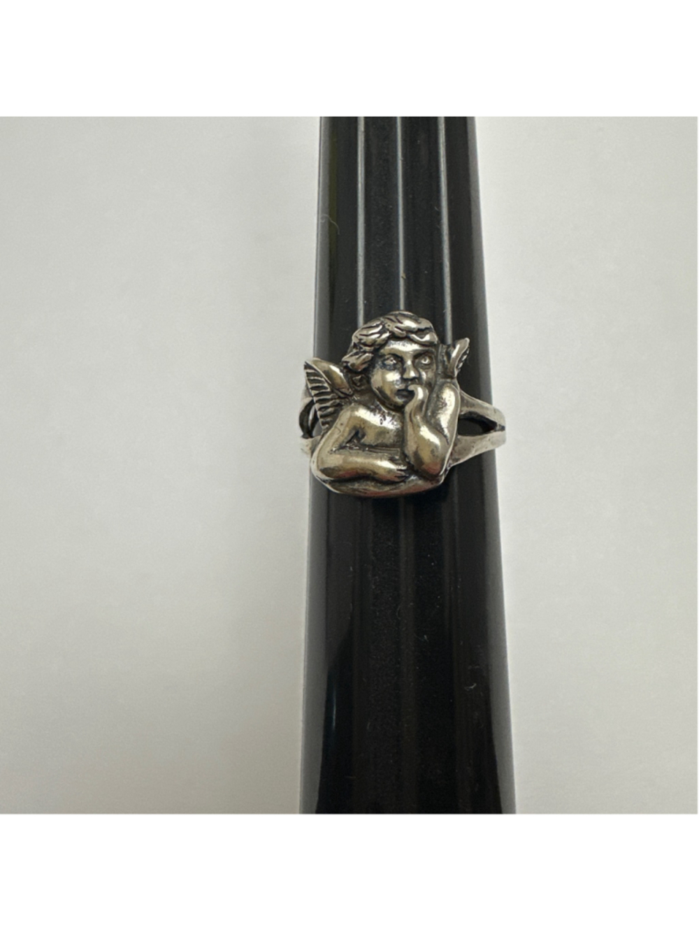 Women's Unbranded Silver Tone Cherub Angel Ring Size 7.5